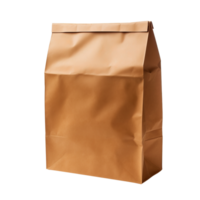 ai généré marron papier le déjeuner sac agrafe art png