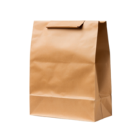 AI generated Brown paper lunch bag clip art png