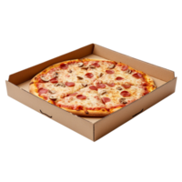 AI generated Cardboard box with pizza clip art png