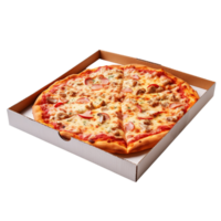 AI generated Cardboard box with pizza clip art png