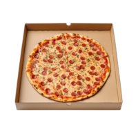 AI generated Cardboard box with pizza clip art png