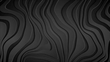 Abstract motion background with black 3d paper refracted liquid waves video