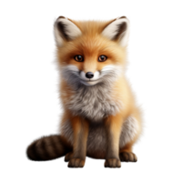 AI generated Cute baby fox clip art png