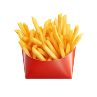 AI generated French fries clip art png