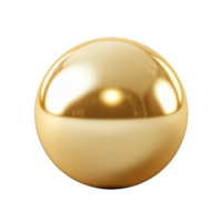 AI generated Metallic gold ball clip art png