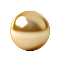 AI generated Metallic gold ball clip art png