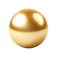 AI generated Metallic gold ball clip art png