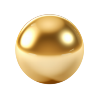 ai genererad metallisk guld boll klämma konst png