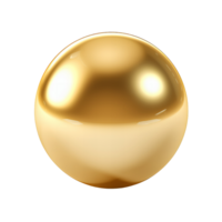 AI generated Metallic gold ball clip art png