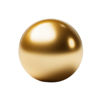 AI generated Metallic gold ball clip art png