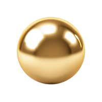 AI generated Metallic gold ball clip art png