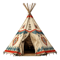 AI generated Native american tent clip art png