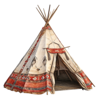 AI generated Native american tent clip art png