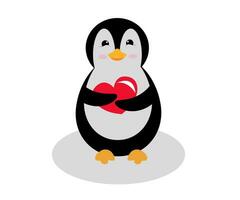 san valentin pingüinos clipart vector