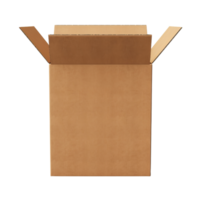 AI generated Opened cardboard box clip art png