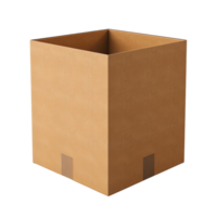 AI generated Opened cardboard box clip art png