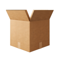 AI generated Opened cardboard box clip art png