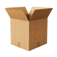 ai généré ouvert papier carton boîte agrafe art png