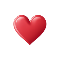 AI generated Red heart 3d clip art png