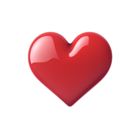 AI generated Red heart 3d clip art png