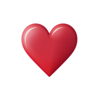 AI generated Red heart 3d clip art png