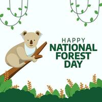 National Forest Day Lush Vector Design for Environmental Celebrations. Create impactful visuals honoring nature's beauty and conservation efforts.