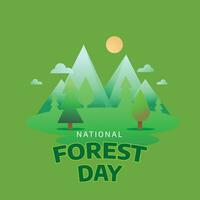 National Forest Day Lush Vector Design for Environmental Celebrations. Create impactful visuals honoring nature's beauty and conservation efforts.