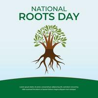 Vector Design Template for National Roots Day. Illustrate the strength and interconnectedness of nature with this captivating graphic.