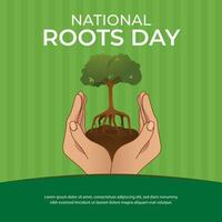 Vector Design Template for National Roots Day. Illustrate the strength and interconnectedness of nature with this captivating graphic.