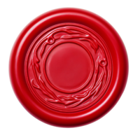 AI generated Red wax seal clip art png