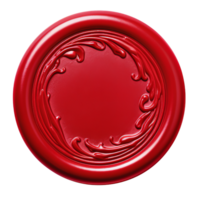 AI generated Red wax seal clip art png