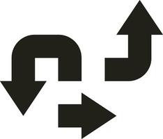 Base arrow set icon symbol black white silhouette vector