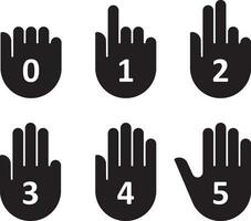 Hands count gesture finger and number vector