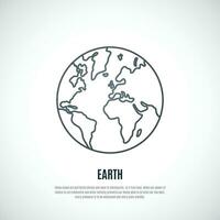 Simple Earth template. vector