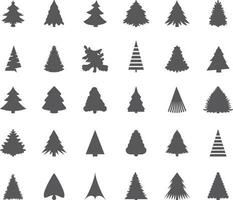 Christmas tree silhouettes vector