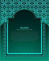 Dark green islamic background design vector