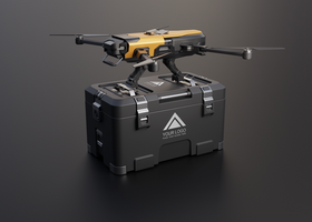 Drone for delivery service mockup psd