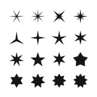 estrella íconos vector colocar. centelleo estrellas, brillante explosión. Navidad vector simbolos conjunto de diferente forma estrellas íconos para diseño.