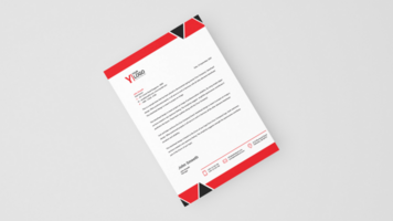 Letterhead design mockup free psd