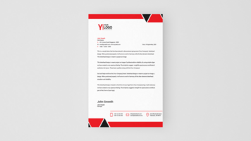 Letterhead design mockup free psd