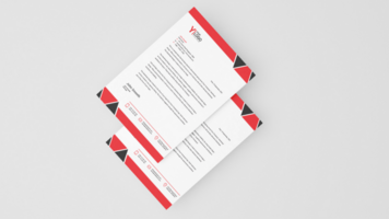 Letterhead design mockup free psd