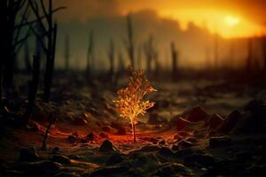 wildfire forest fire Engulfs Woods Fire Spreads Wildly AI Generated photo