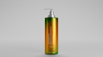 cosmétique shampooing bouteille maquette gratuit psd