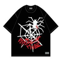 spider web streetwear design white and red for for clothing brand vector