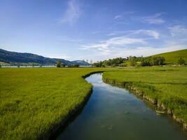 Landscapes at the wonderful local recreation area at the Irrsee in Austria photo