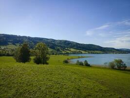 Landscapes at the wonderful local recreation area at the Irrsee in Austria photo