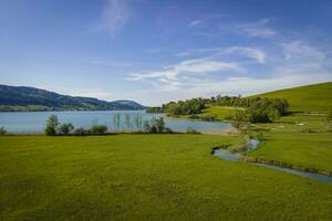 Landscapes at the wonderful local recreation area at the Irrsee in Austria photo