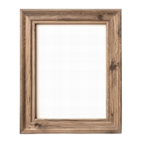 AI generated Wooden picture frame clip art png