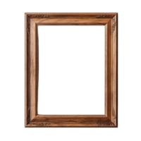 AI generated Wooden picture frame clip art png