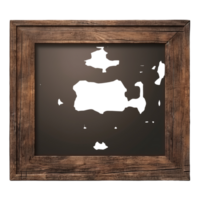 AI generated Wooden picture frame clip art png